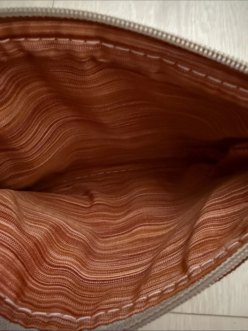 Zebra-Pattern Brown Cosmetic Pouch